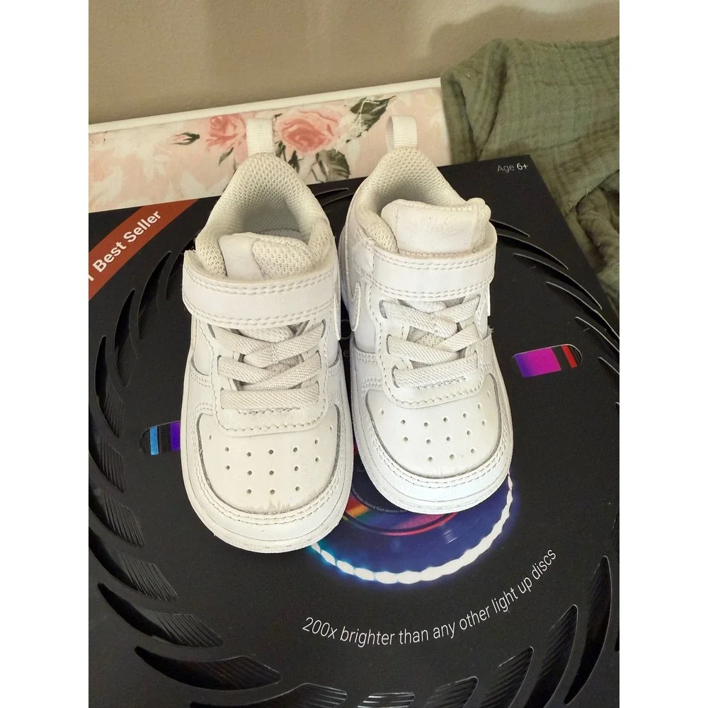 Nike Court Borough Low 2 White Toddler Shoes BQ5453-100 Size 5C